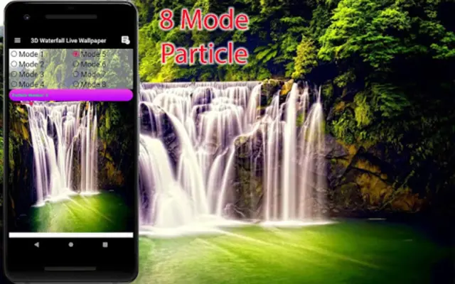 3D Waterfall Live Wallpaper android App screenshot 4