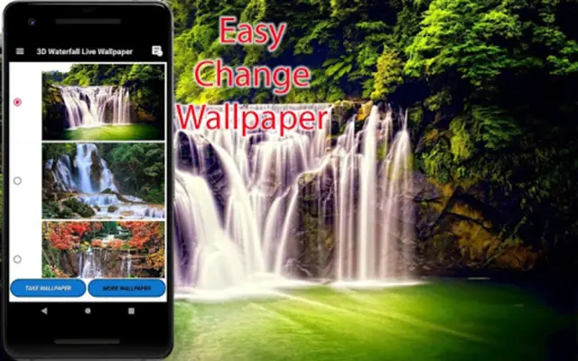 3D Waterfall Live Wallpaper android App screenshot 7